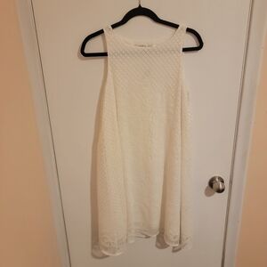 Max Studio Babydoll Dress Womens Medium Lace Ivory Angelcore Coquette Fairy Nwt